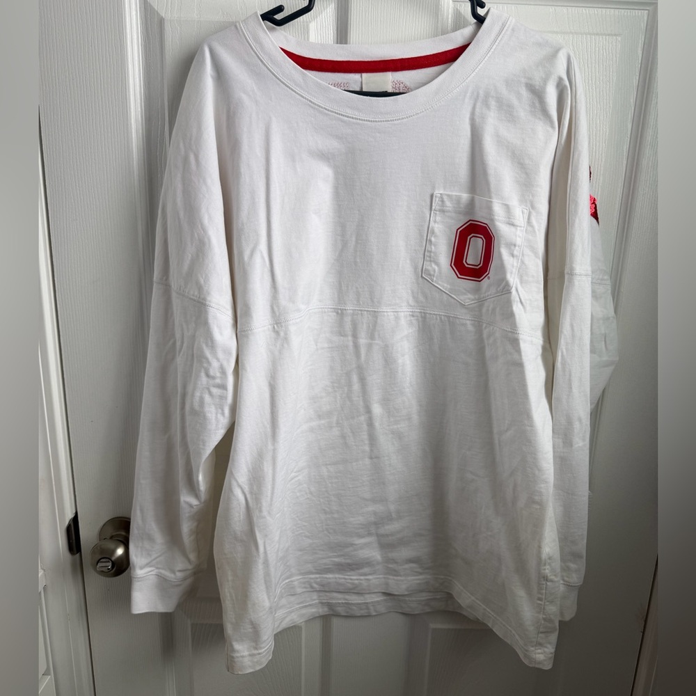 PINK Ohio State long sleeve sequin shirt